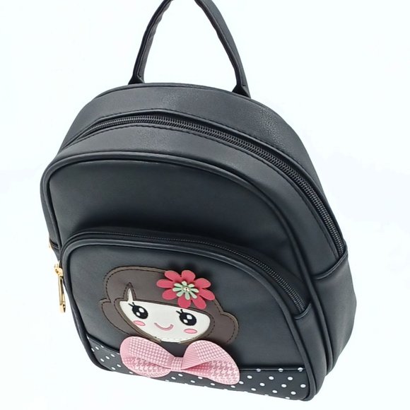 A black back pack mixed with a hint of pink making the perfect blend. - Picture 8 of 8